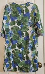 Vilagallo Anabella Botanical Print Cotton Shift Dress Made in Portugal EU40 US 8