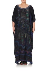 100% Authentic. Camilla *Nocturnal Neons* Round Neck Kaftan. One Size ARCHIVAL!