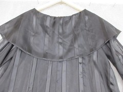 Vintage Victorian Dress Womens Large Sheer Stripe Lace Cuffs Capelet 1910s Rare