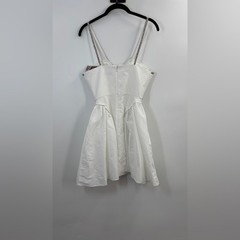 Self Portrait White Taffeta Flared Mini Dress UK6/US2