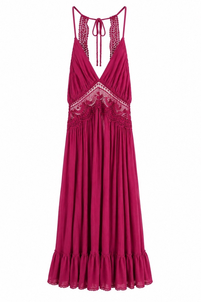 Pink Crochet Dress