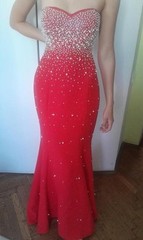 Women American Vintage Dress Red 40