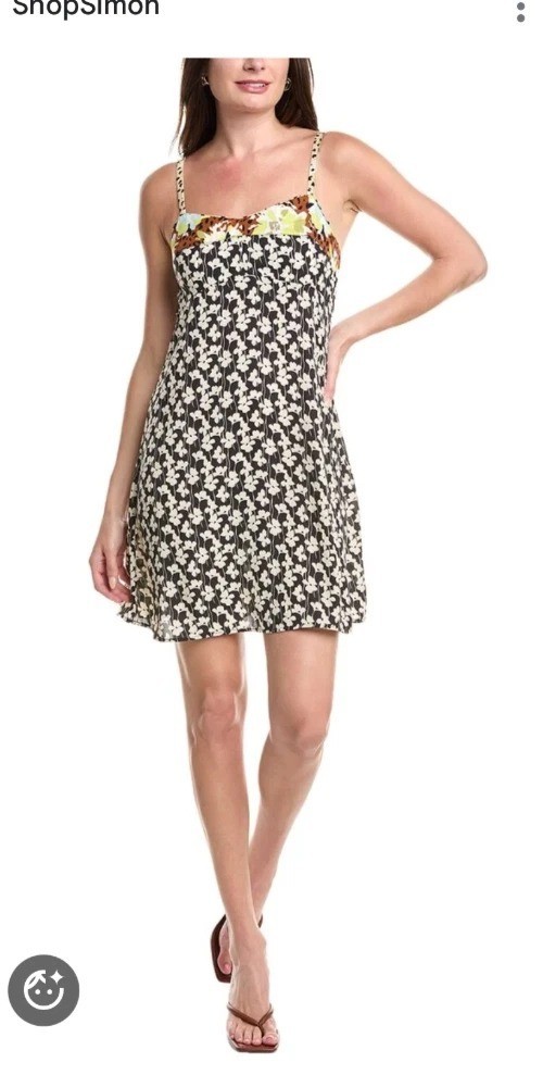 CABI Patchwork Sleeveless Dress Multicolor Sz L #6642 NWOT