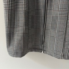 Love Tree Pinafore Plaid Black White mini Dress Full Zip Front Circle Zipper EUC