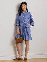 Lauren Ralph Lauren Women Striped Belted Broadcloth Shirtdress Size 16 NWT