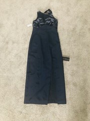YL by YAIR Maxi party formal Straps Navy Dress size 6🌟New With Tags 🌟Slit