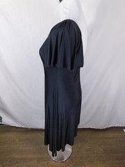 Silence + Noise Black One Shoulder Asymmetrical Surplice Dress Glam Witch