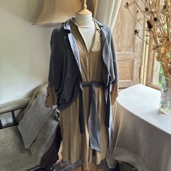 Masscob gold lichen raw silk Dress Size Medium NWOT