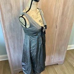 BCBG Max Azria gray silk bubble mini cocktail party Y2K dress 2 Gilmore Gossip 2
