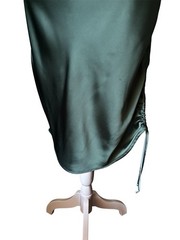 FOREVER 21 Satin Emerald Slip Dress With Side Tie
