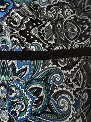 Chicos Blue/Black Paisley Sleeveless Stretch Dress Size 0.5 (see Chart)