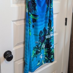 Cache Floral Cowl Neck Sheath Dress