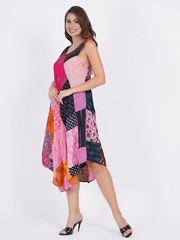 Women Casual Printed Multi Patchwork Short Umbrella Dress Wholesale Mix lot 10pc
