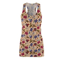 Colorful Floral Folk Pattern Racerback Dress | AOP