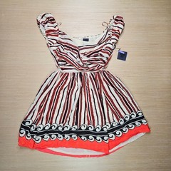 Anna Sui Silk Striped Dress Women 13 Multi-Color NEW Designer Boho Target