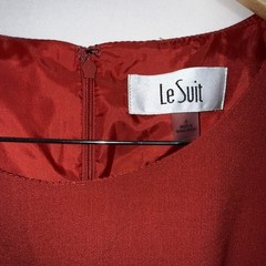 LE SUIT Sheath Dress Women 4 Red Crew Neck Sleeveless 1 Piece Kentucky Derby