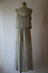 Pineapples Tan White Animal Print Buttoned Long Maxi Strappy Sundress Women M