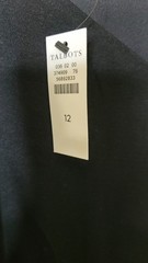 Talbots Black Jersey Knit Sweetheart Neckline 3/4 Sleeve Shift Dress Size 12 NWT
