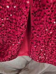 Unknown Source Women&rsquo;s Red Sequins Shimmering Disco Ball Cocktail Dress Size L