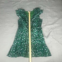 Roller Rabbit Dress Cerro Ondike Mini Green Pink Floral Womens Size Large
