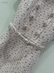 Self-Portrait tweed beading pink Crew neck dress Dresses