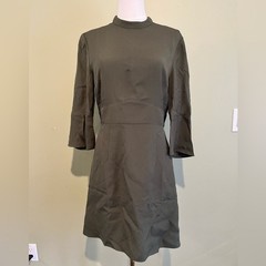 NWT Reiss Cora Shift Dress in Khaki, Size 10