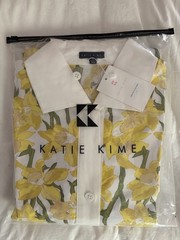 NEW Katie Kime Garden Party Ava Tunic Dress Small Yellow Daffodil Shift Mini NWT