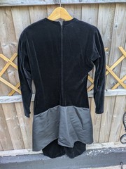 Ganni Versace 80s Sera Velvet Black Dress Size 42 – 8 Women&rsquo;s Vtg Made In Italy