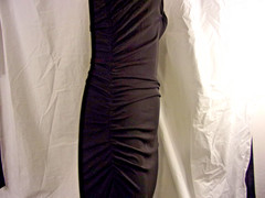Diane von Furstenberg Black Ruched Bodycon Cocktail Dress Size 4 NWT $374.00