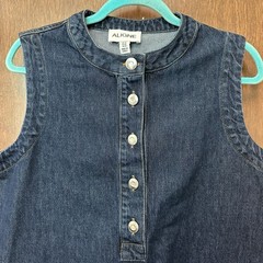 ALIGNE Luella Denim Mini Dress Anthropologie Oversized Utility Women’s 12 Denim
