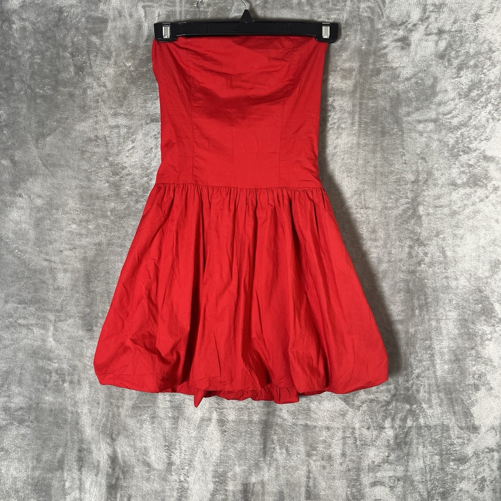 🆕 Sim & Sam Women’s Red Cocktail Dress Size Small Stretchy Back