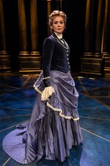 18th Century Victorian Dress Duchess Victorian Purple Bustle Ball Gown Velvet
