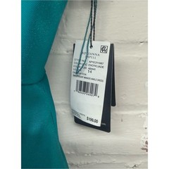 NWT Adrianna Papell Mikado Fit & Flare Midi Gown Exotic Jade Size 14