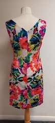 Ascot Shift Multicoloured Sleeveless Dress Size 10 Uk