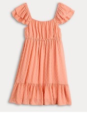 Rewind Junior Size XL Flutter Sleeve Clip Dot Dress