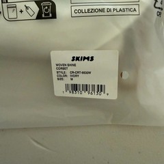 SKIMS Woven Shine Corset Ivory Size M Brand New with Tags