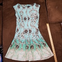 GABBY SKYE SUMMER DRESS SIZE 8 MADE IN VIETNAM ZIP BACK SLEEVELESS FLORAL