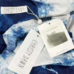NWT CHRISTY DAWN The Dawn Dress, Indigo Shibori, OS