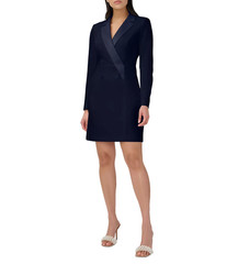 Adrianna Papell Women&rsquo;s Tuxedo Long Sleeve Sheath Dress MSRP $169