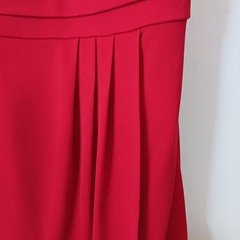 VENUS Red V-Neck Strappy A-Line Knee Length Pleated Dress Size 6