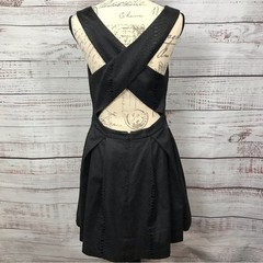 Keepsake The Label Black pockets Deep V-neck sleeveless size medium midi Dress