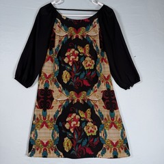 Maeve Anthropologie Size-XSP Women Mini Shift Dress Butterfly Floral Artsy