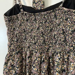 Mid Length Floral stretchy Button-Down Dress With Removable Bow Size medium￼