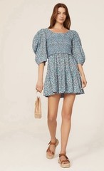$495Sea New York Blue Lilly Smocked Dress SZ M (US 6-8)