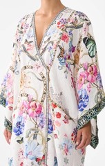 New Camilla Wrap Dress Monserrate Magic One Size Kaftan Long Linen Floral $699