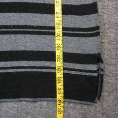 Vtg Mingle-2 Sweater Dress Womens S Grey Black Striped Pullover 90s Bodycon USA