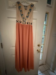 FLYING TOMATO Embroidered PRINCESS HEM MOON MAGC MAXI DRESS WOMENS Medium