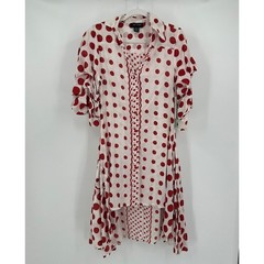 Step In Style Womens Polka Dot Rockabilly High Low Dress Size PS Whimsical Boho