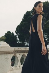 Zara 100% Linen Midi Dress ZW Collection | Size L XL | Black NWT Summer Vacation