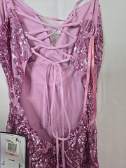 $199 B Darlin Juniors Sequin-Pattern Floor- Dark Mauve 13/14
